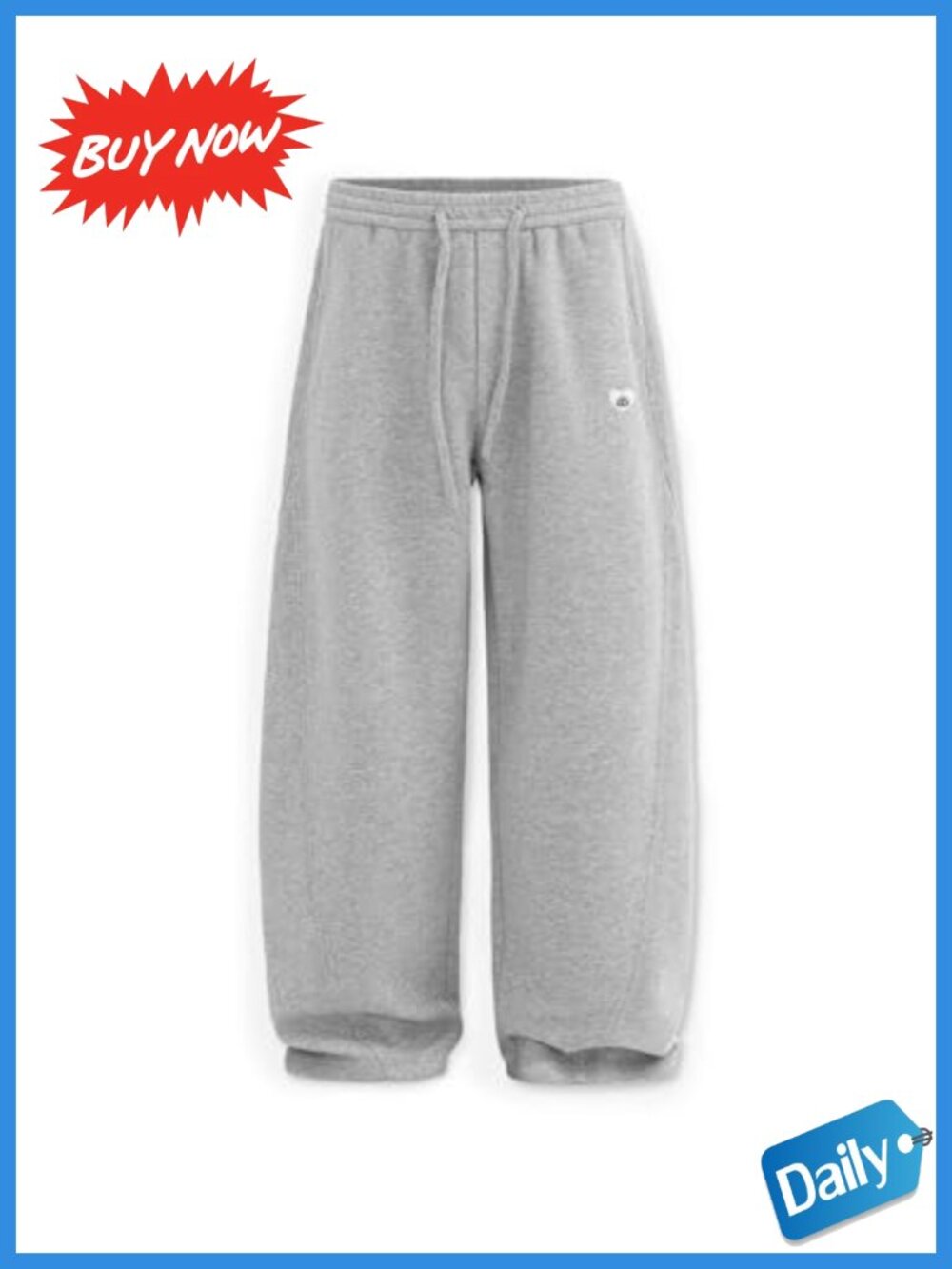 Wide Leg Sweatpants Solid Arc Open Bottom Casual Lounge Pants Pockets